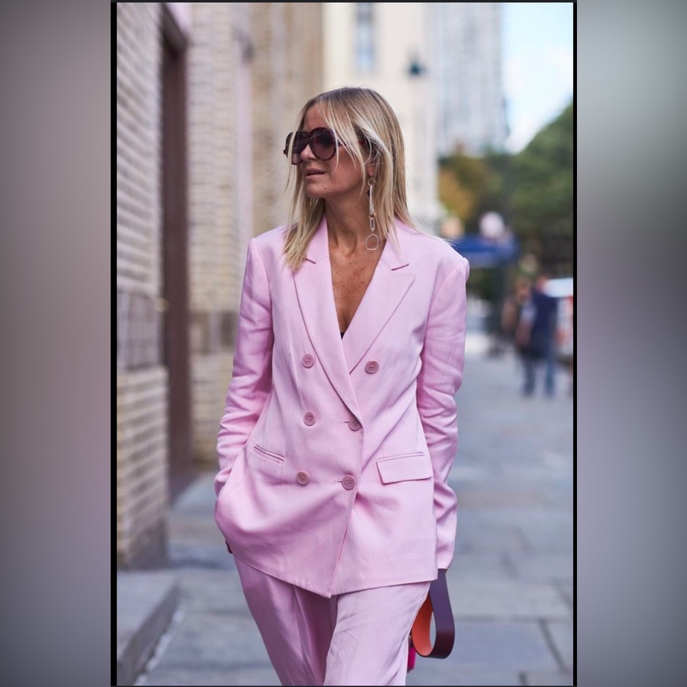 NWT Shoe Dazzle Pink Double-Breasted Blazer